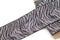 Metallic Dark Brown and Silver Zebra Print Elastic Band Elastic Trim Wide 3 inches width 1 yard 30 inches length ELT00013